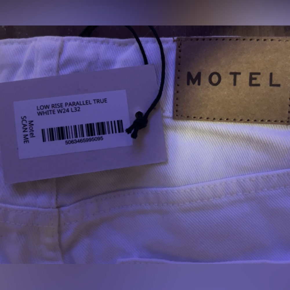 Motel Rock Parallel Jeans Low Rise White